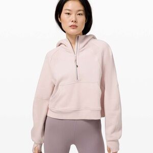 Lululemon Scuba Oversized 1/2 Zip Hoodie Feather Pink XS/S